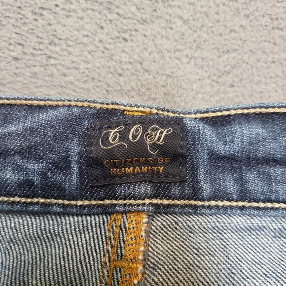 Citizens of Humanity Jeans Womens 28 Blue Kelly Low Rise Boot Cut Distressed - Picture 4 of 13